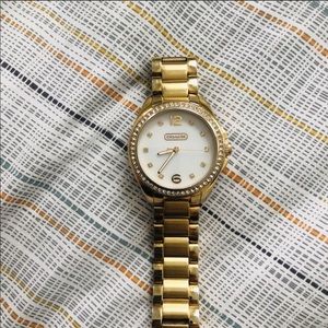 Coach gold women watch